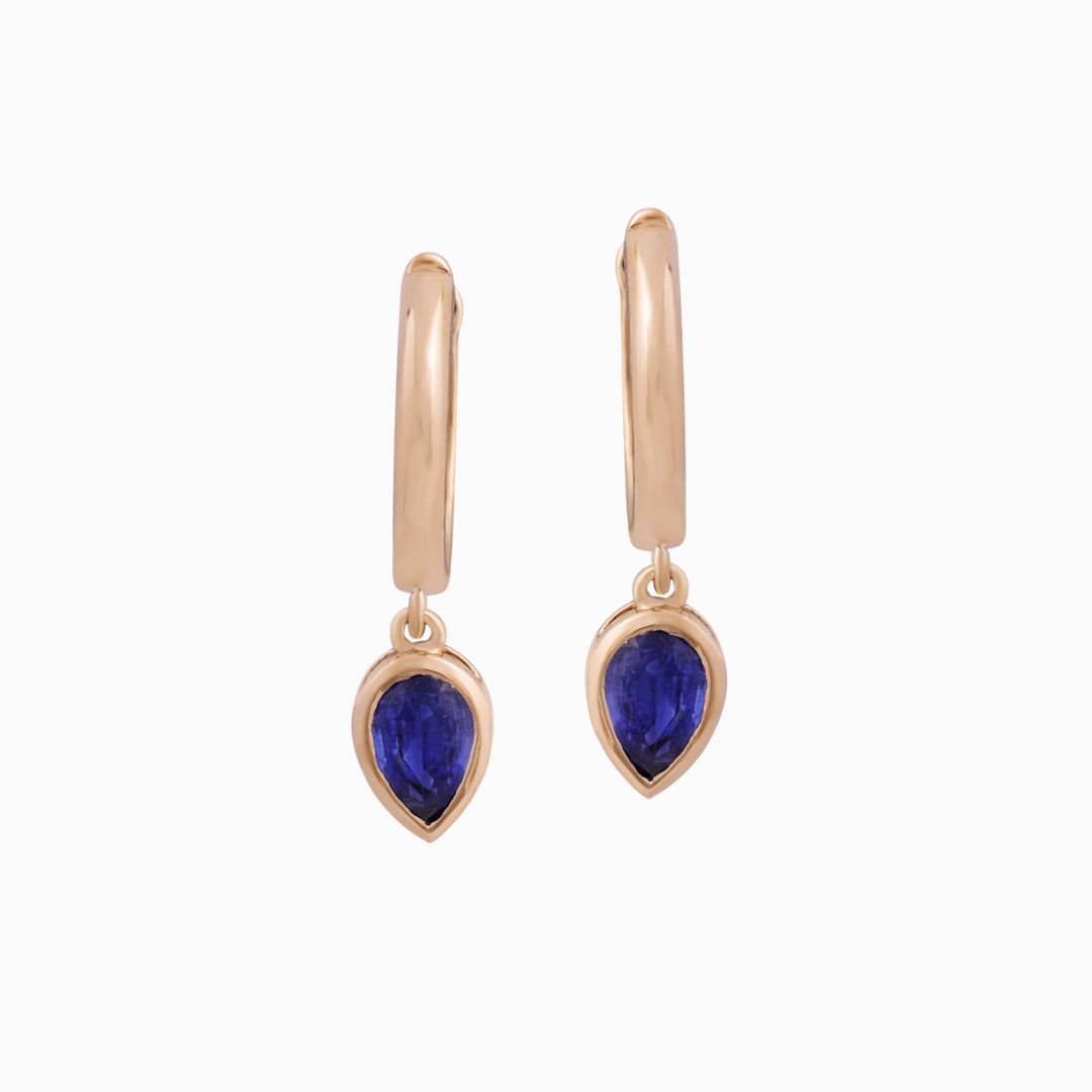 Kyanite Pear Drop Earrings