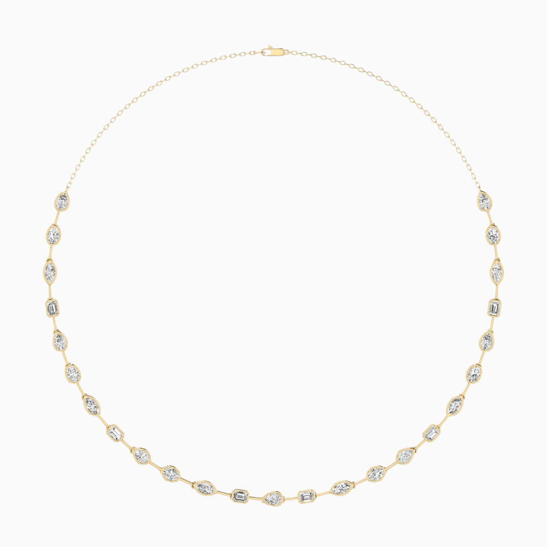 Multi Shape Tennis Necklace