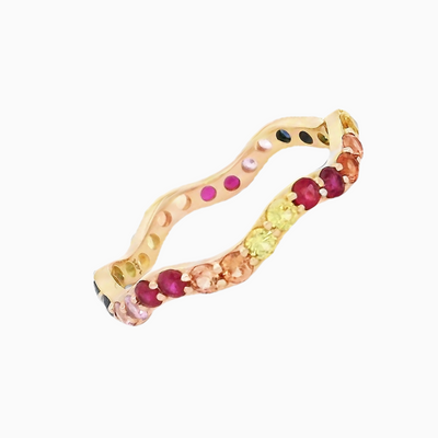 Rainbow Squiggle Band Large