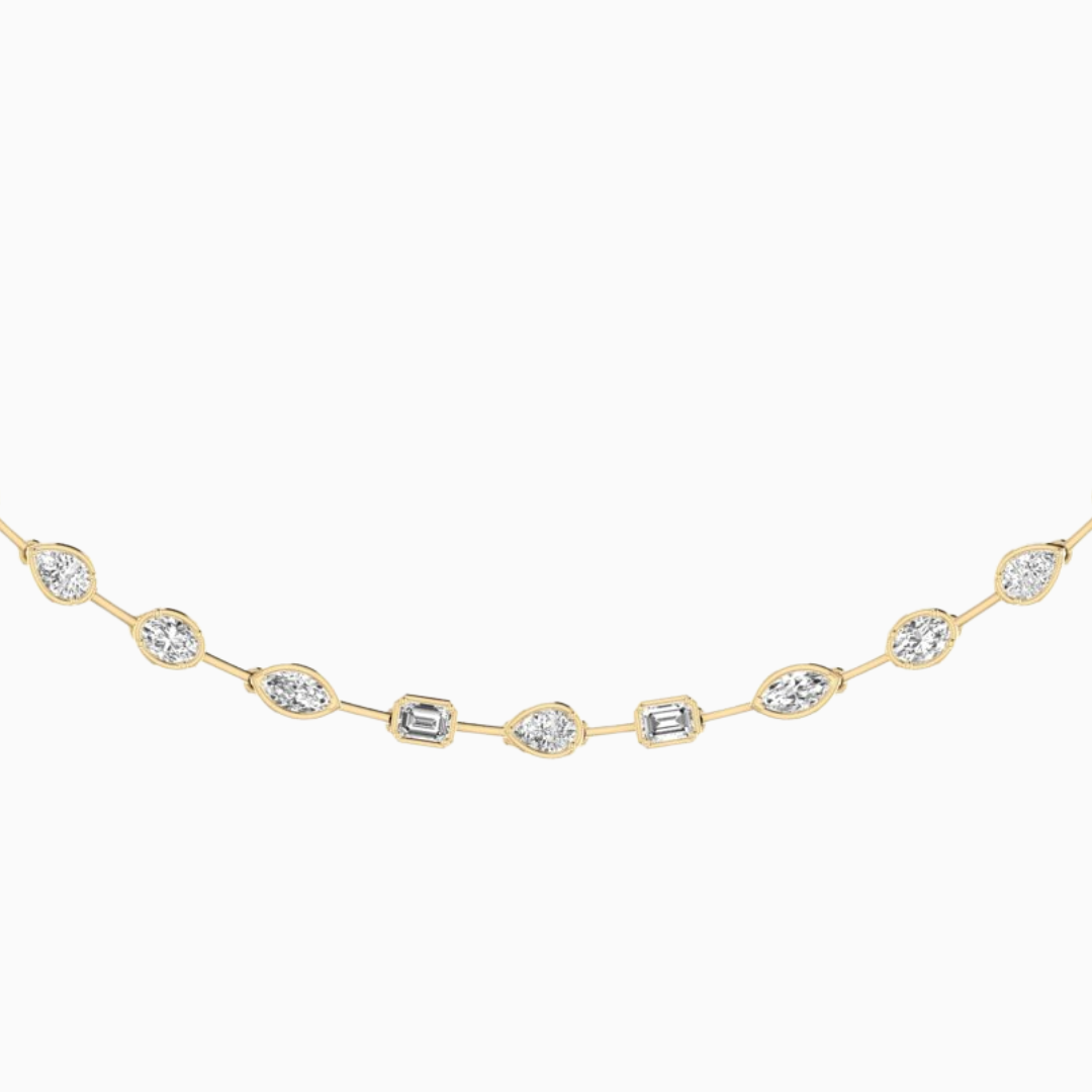Multi Shape Tennis Necklace