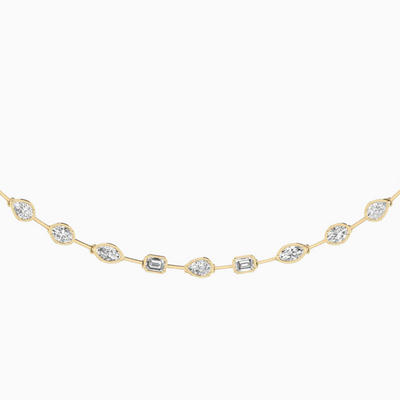 Multi Shape Tennis Necklace