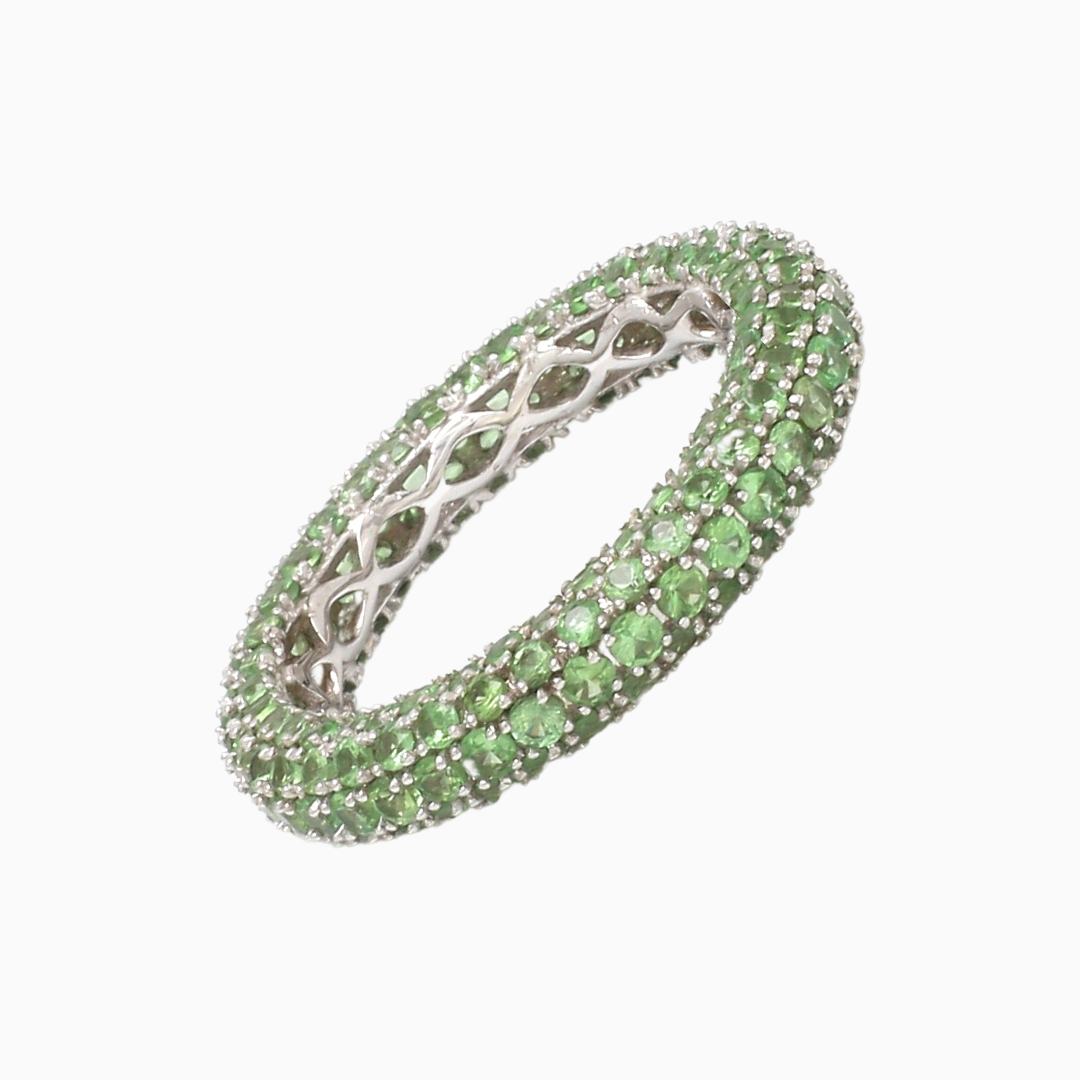 Tsavorite Pavé Eternity Ring