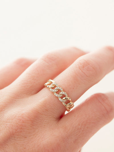 Diamond Curb Ring