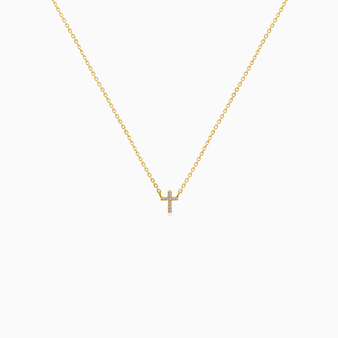 Tiniest Diamond Cross Necklace