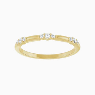 Triple Diamond Stacking Ring