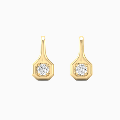 Geo Diamond Drop Earrings
