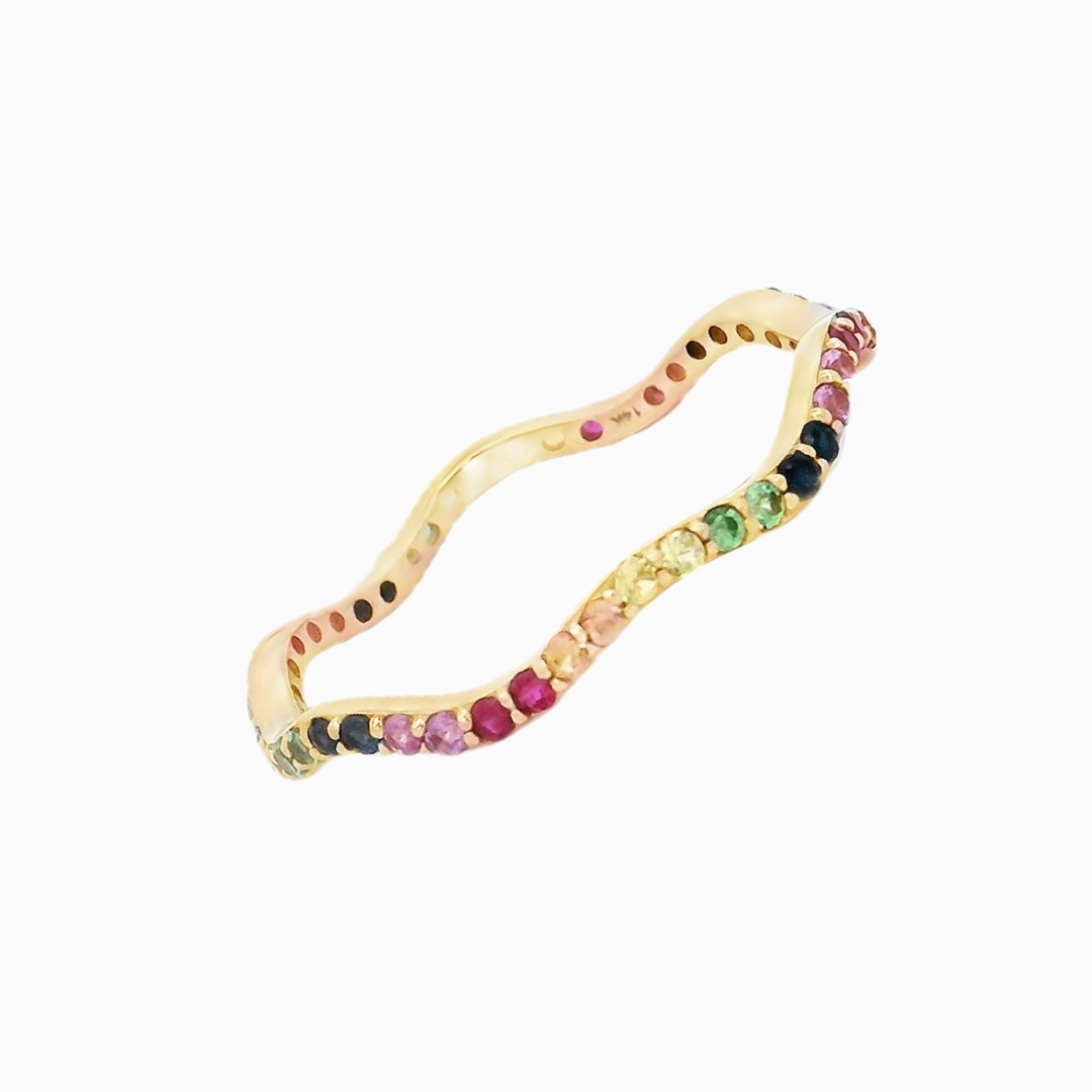 Rainbow Squiggle Band Small