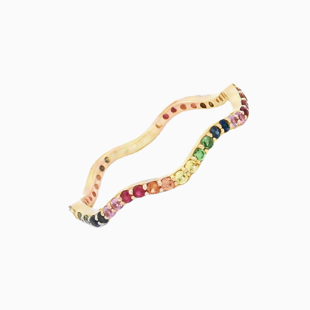 Rainbow Squiggle Band Small