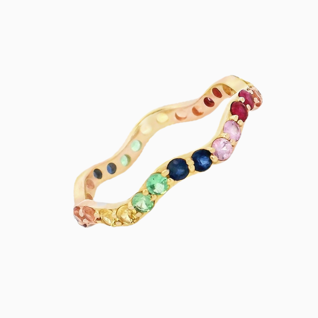 Rainbow Squiggle Band Large