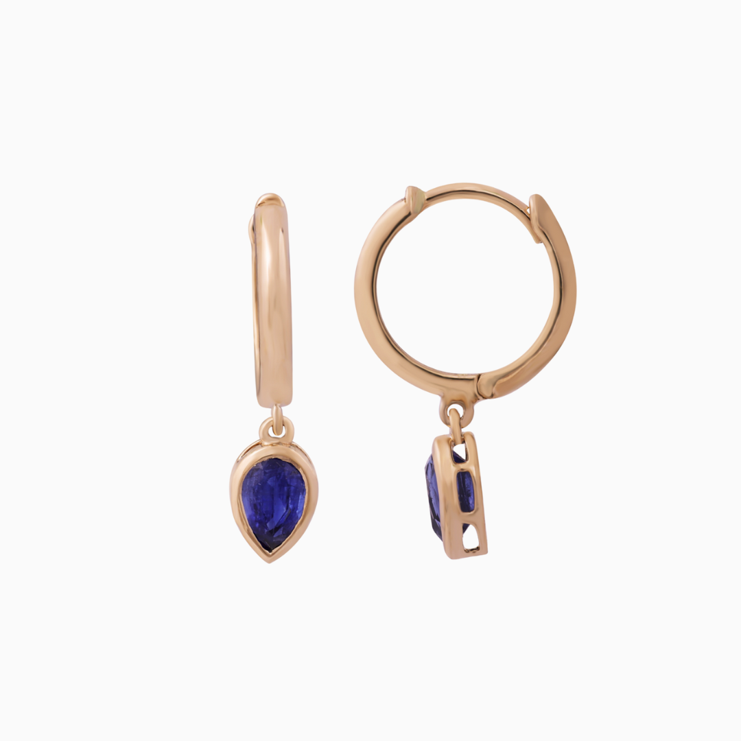 Kyanite Pear Drop Earrings