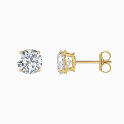 Measuring at 6.33mm (1 CT each), these beautiful VS F+ quality lab-grown diamond studs are perfect for dressing up or dressing down!