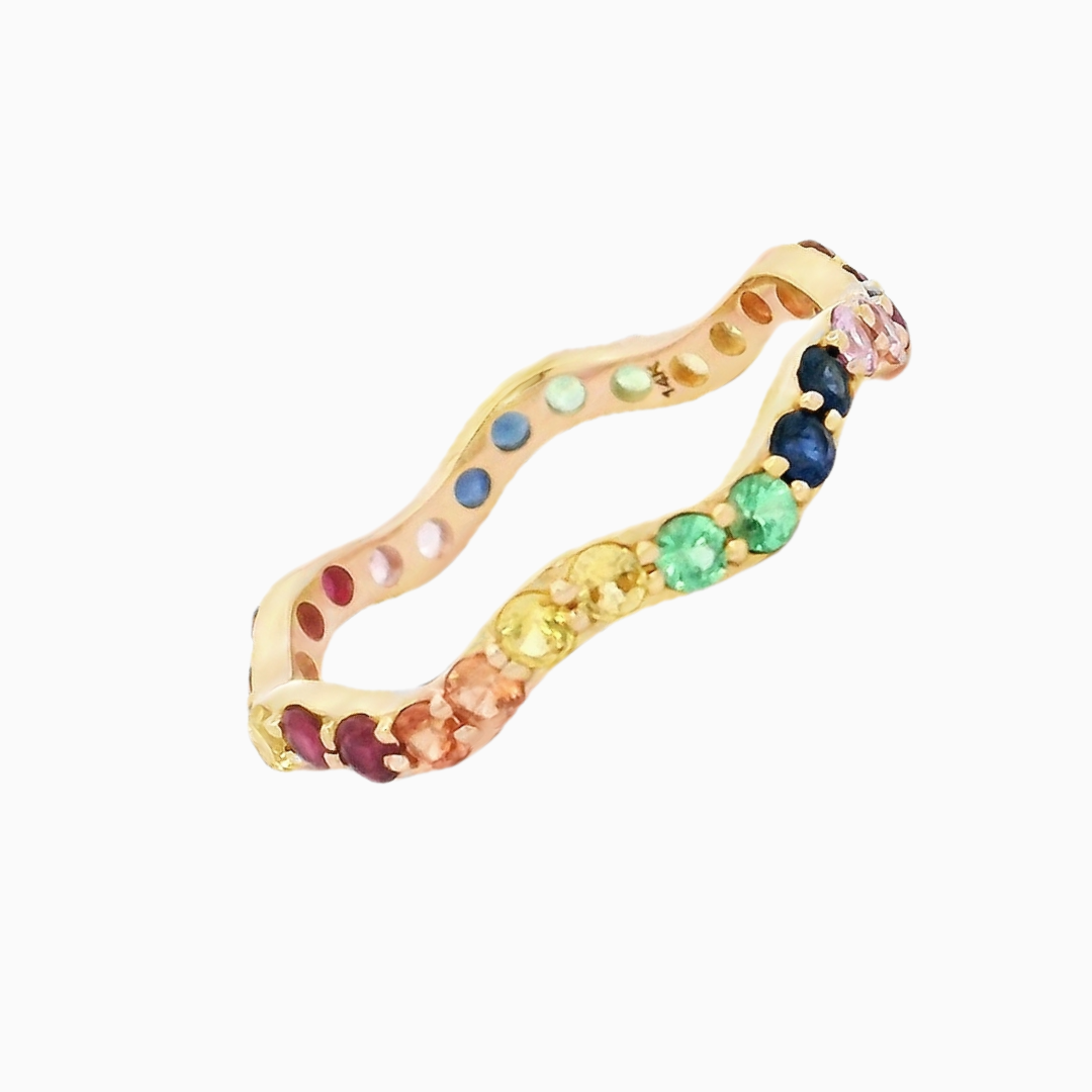 Rainbow Squiggle Band Large