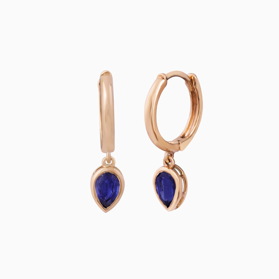 Kyanite Pear Drop Earrings