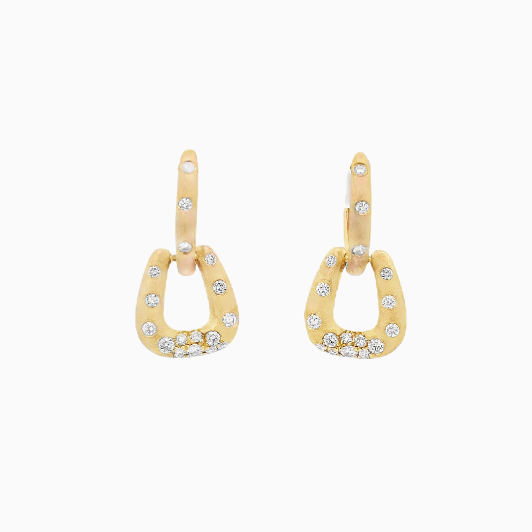 Diamond Stirrup Earrings