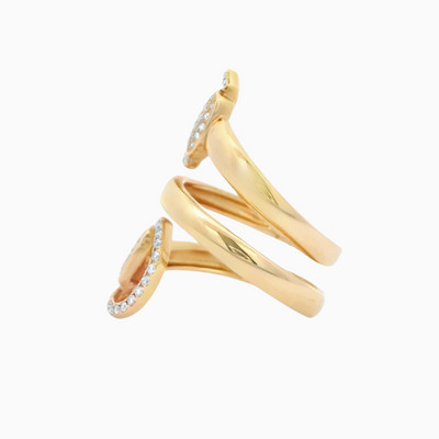 Double Horsebit Diamond Ring