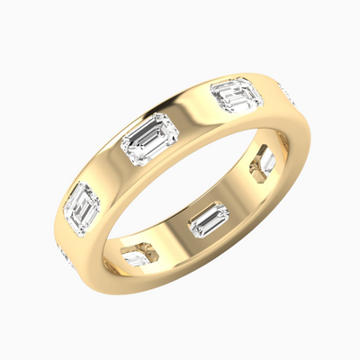 Emerald Diamond Inlay Band