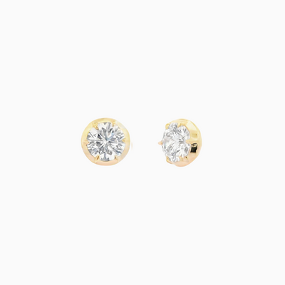 Georgian Round Diamond Stud Earrings