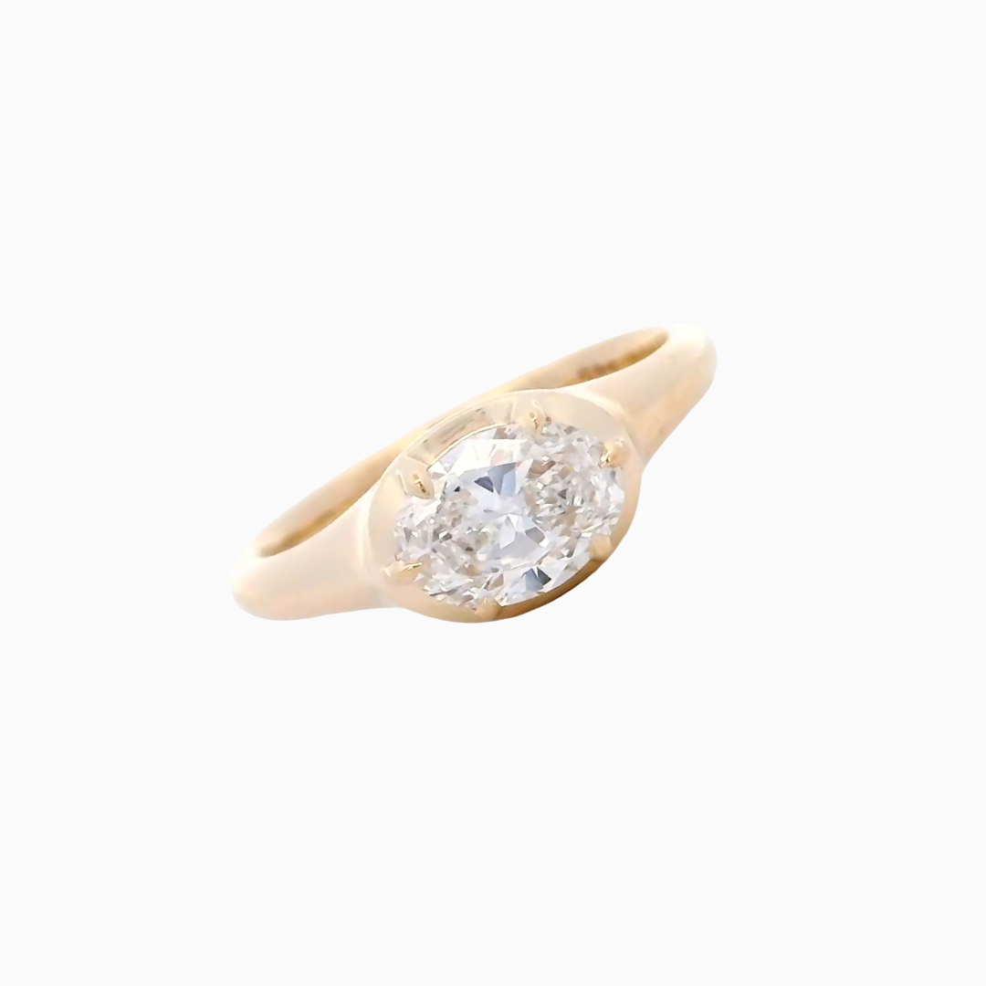 Oval Georgian Pinky Ring