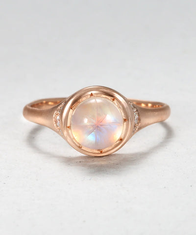 Star Dusted Moonstone Ring