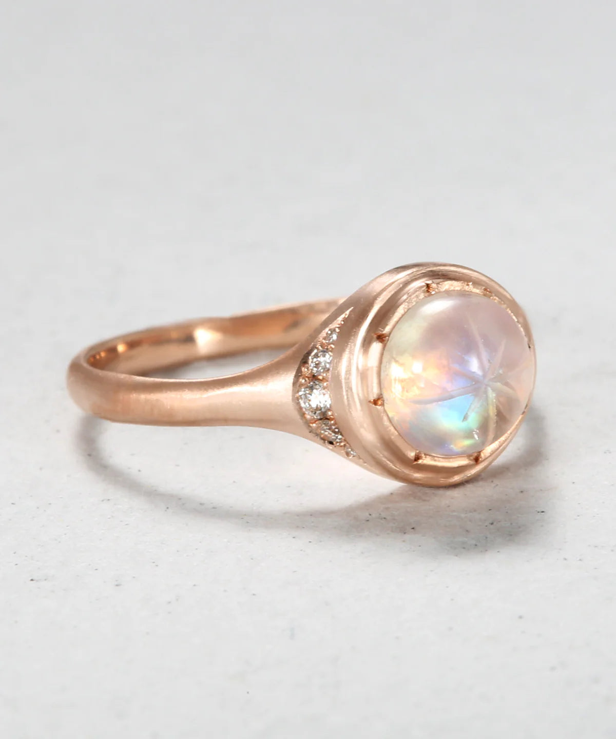 Star Dusted Moonstone Ring