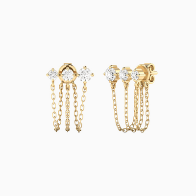 Starlight Triple Chain Stud