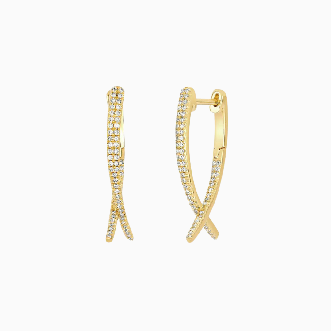 Diamond Loop Hoop Earring