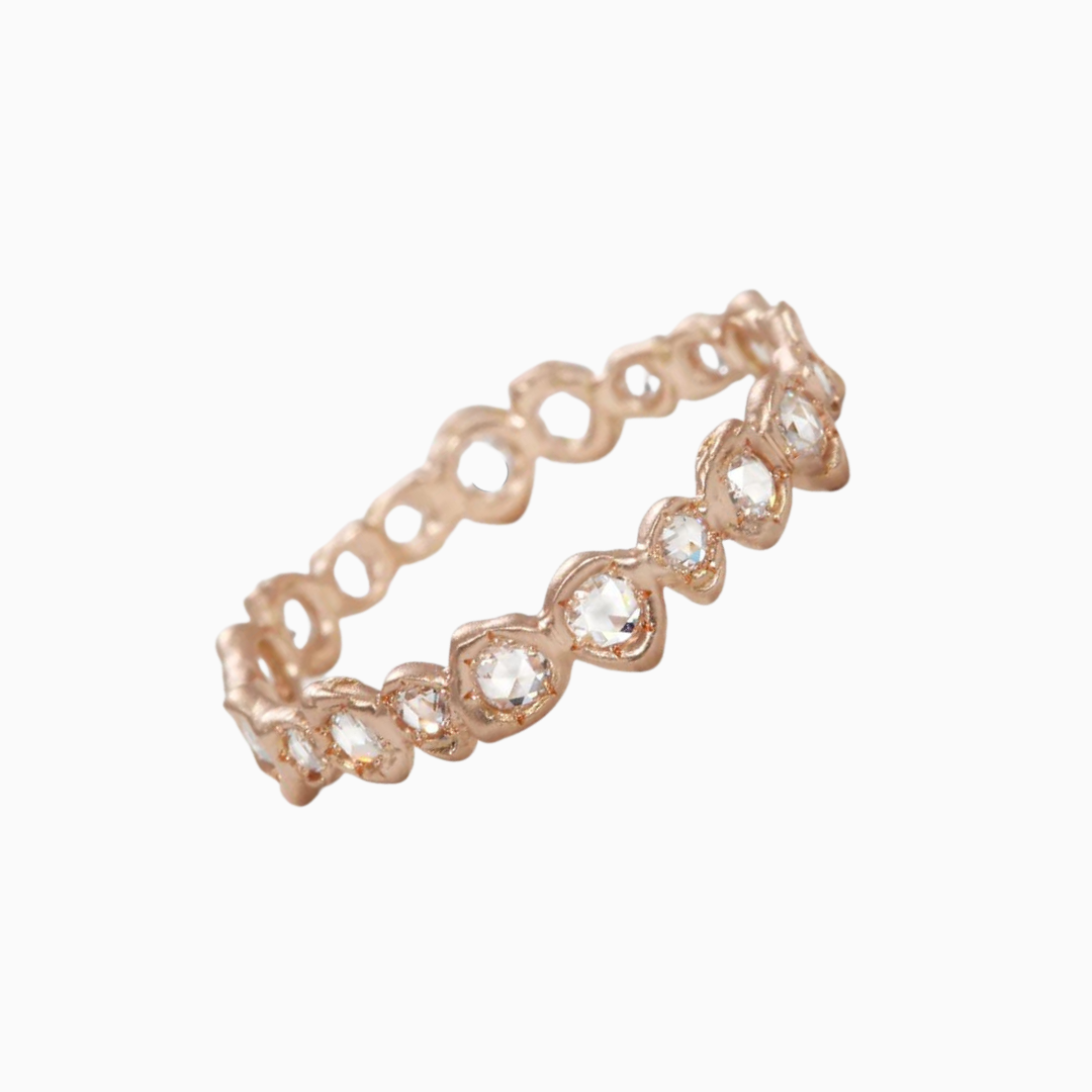 Rose Cut Diamond Eternity Band