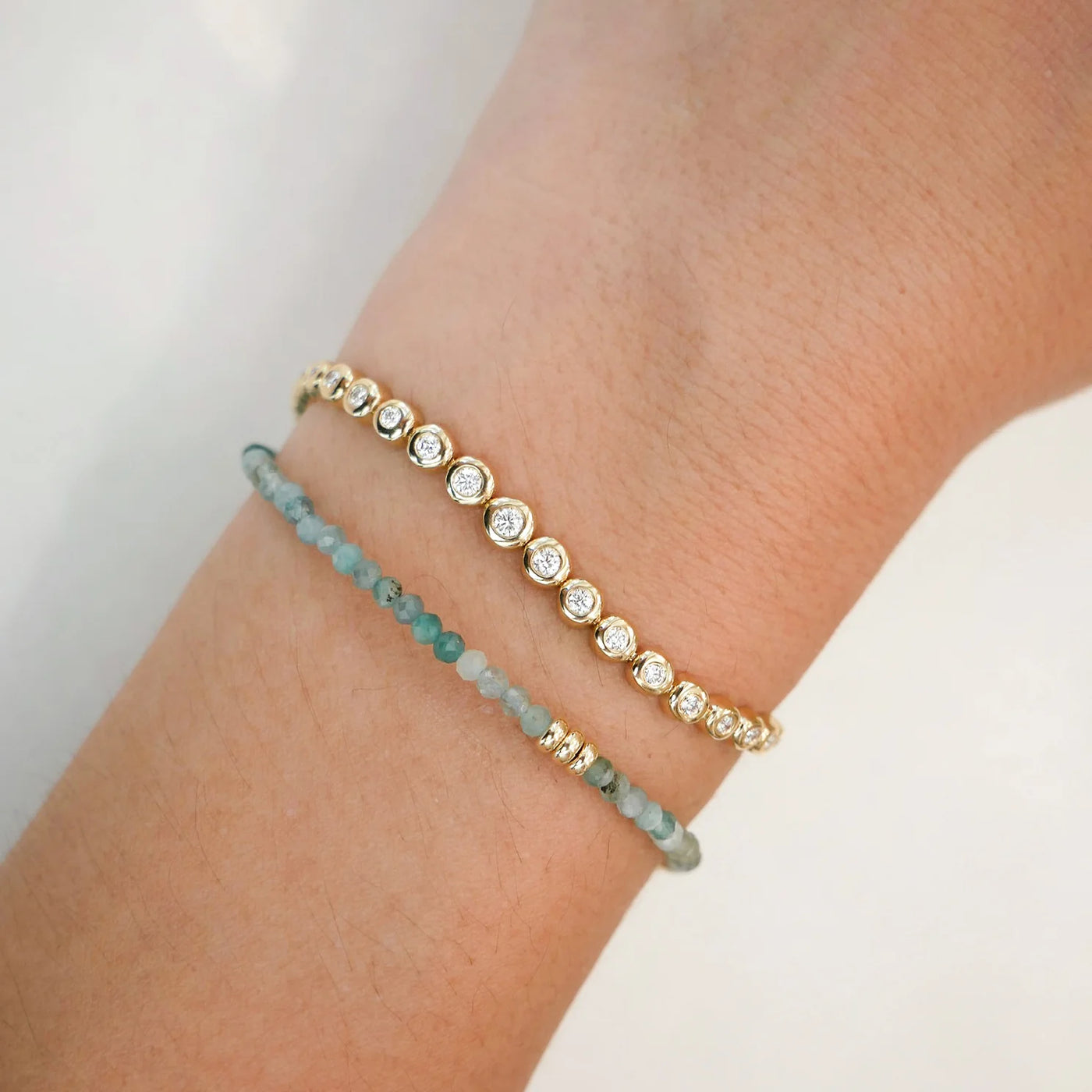 Graduated Diamond Pillow Eternity Bracelet