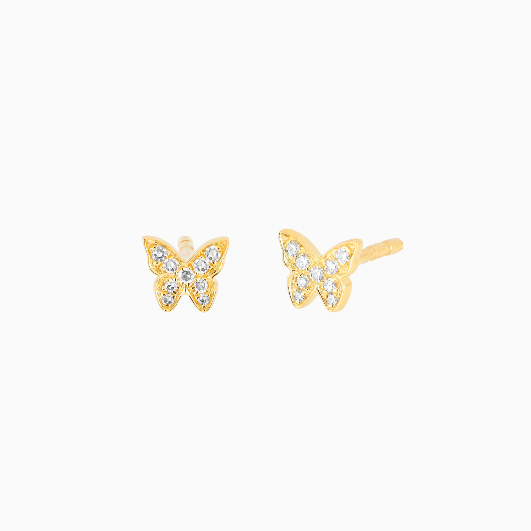 Diamond Baby Butterfly Studs