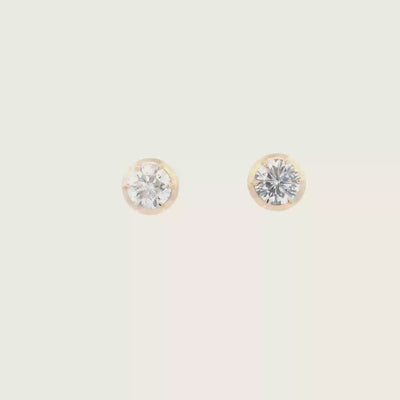 Georgian Round Diamond Stud Earrings