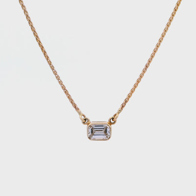 Emerald-Cut Diamond Necklace