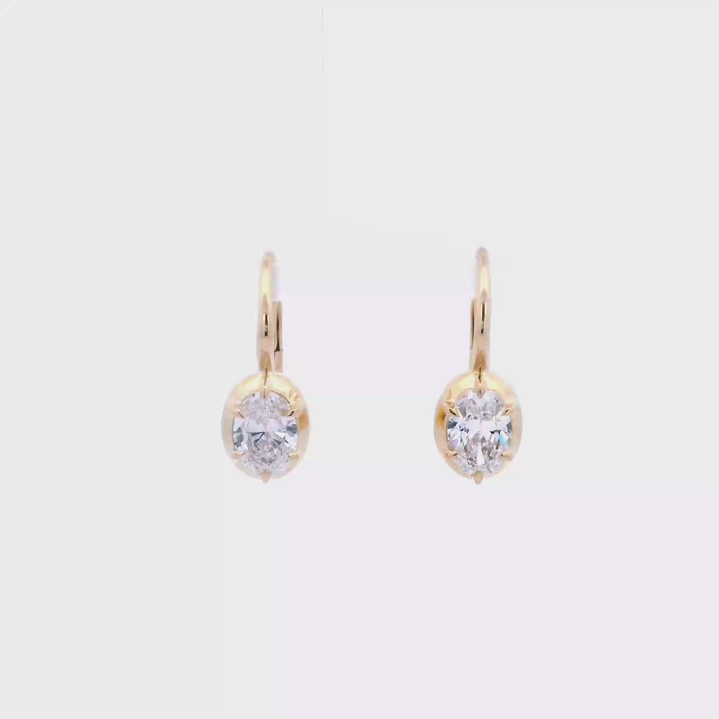 Oval Georgian Drop Earrings