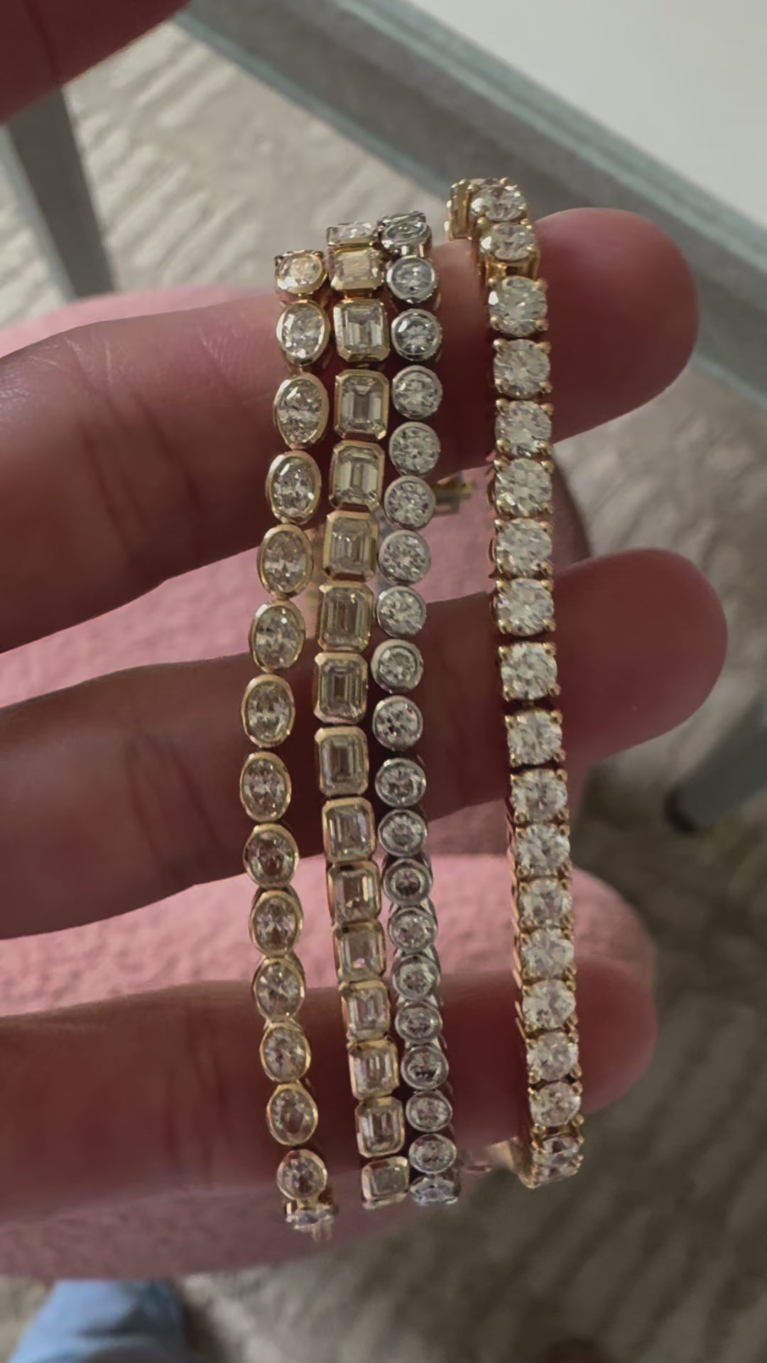 Emerald-Cut Diamond Tennis Bracelet