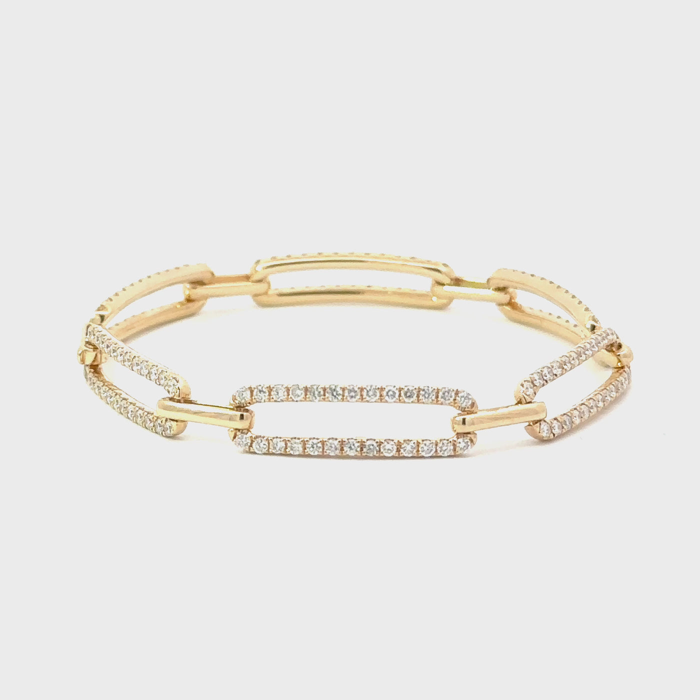 Gold & Diamond Link Bracelet