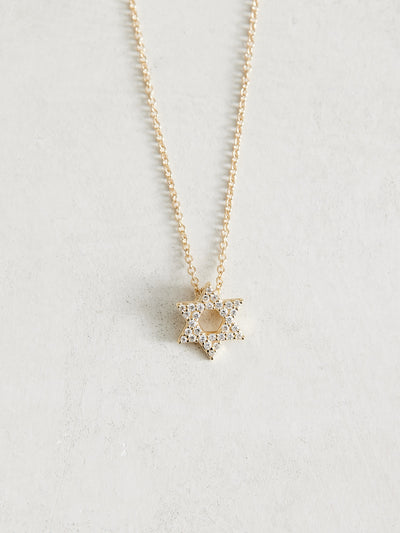 Star of David Diamond Necklace