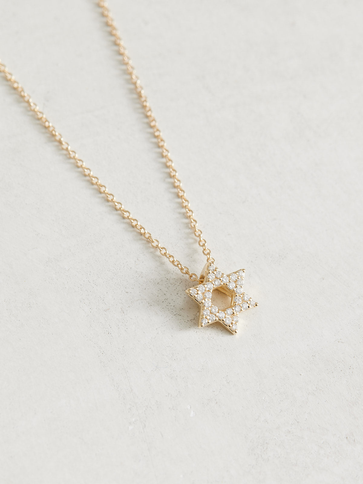 Star of David Diamond Necklace