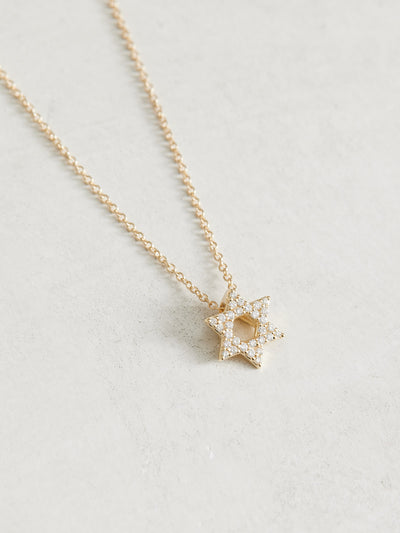 Star of David Diamond Necklace